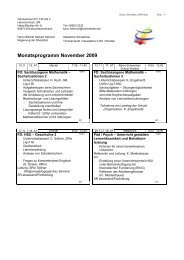 Monatsprogramm November 2009 - Staatliches Schulamt ...