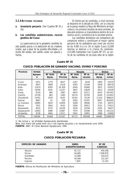 Plan Estratégico de Desarrollo Regional Concertado Cusco al 2012