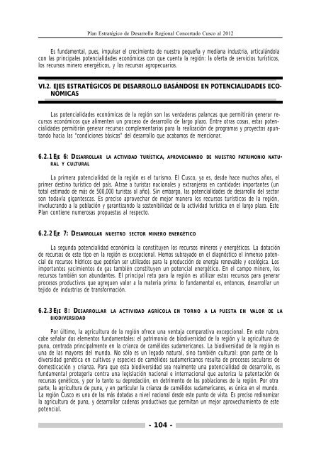 Plan Estratégico de Desarrollo Regional Concertado Cusco al 2012