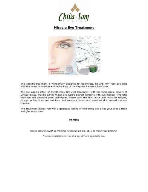 Miracle Eye Treatment - Kurtz-Ahlers & Associates