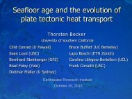 Seafloor age and the evolution of plate tectonic heat transport - USC ...