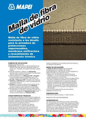 Malla de fibra de vidrio Malla de fibra de vidrio