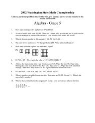 Algebra - Grade 5