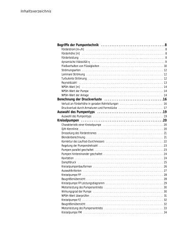 Begriffe der Pumpentechnik - Fristam Pumpen F. Stamp KG