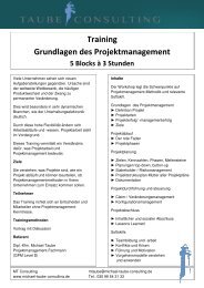 Training - Grundlagen des Projektmanagement - 5 Blocks