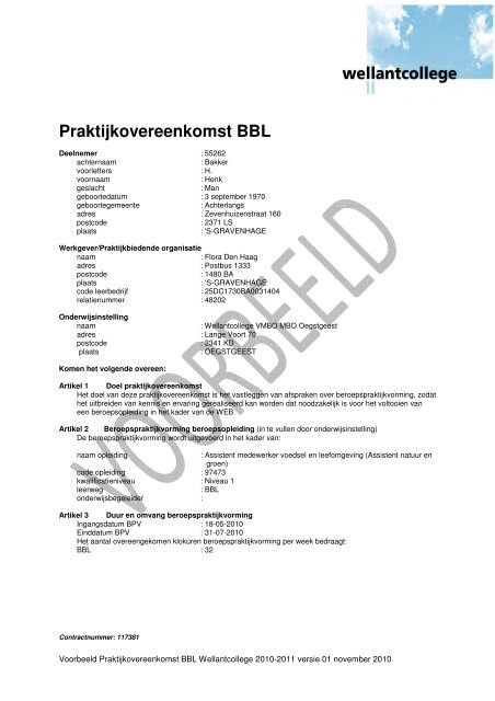 Voorbeeld POKBBL incl aanhangsel 01 11 2010  Wellantcollege