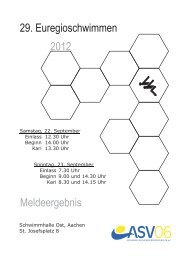 29. Euregioschwimmen 2012 Meldeergebnis - Aachener ...