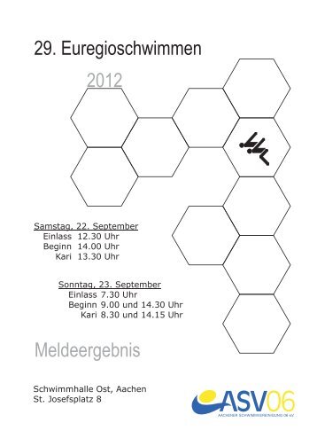 29. Euregioschwimmen 2012 Meldeergebnis - Aachener ...