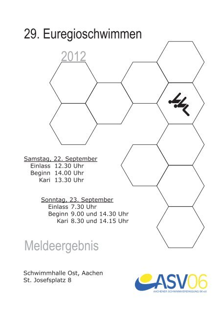 29. Euregioschwimmen 2012 Meldeergebnis - Aachener ...