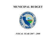 Fiscal Year 2007-2008 - the City of Imperial