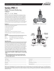 Specification Sheet - Watts Water Technologies