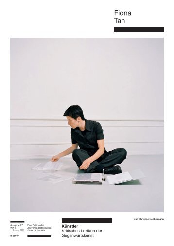 Fiona Tan - Zeit Kunstverlag