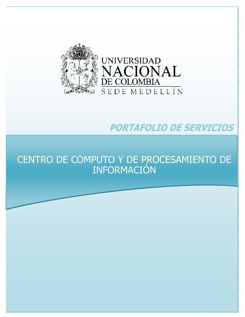 PORTAFOLIO DE SERVICIOS - Centro de CÃ³mputo y de ...