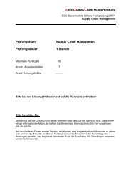 Supply Chain Management PrÃ¼fungsdauer - GS1