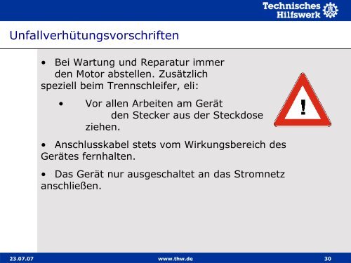 Gesteinsbearbeitung - THW Gst Straubing