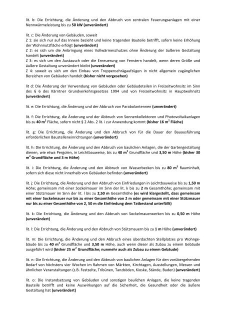 Kärntner Bauordnung 1996, Kärntner Bauvorschriften, Kärntn