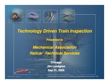 Technology Driven Train Inspection - Marts-rail.org