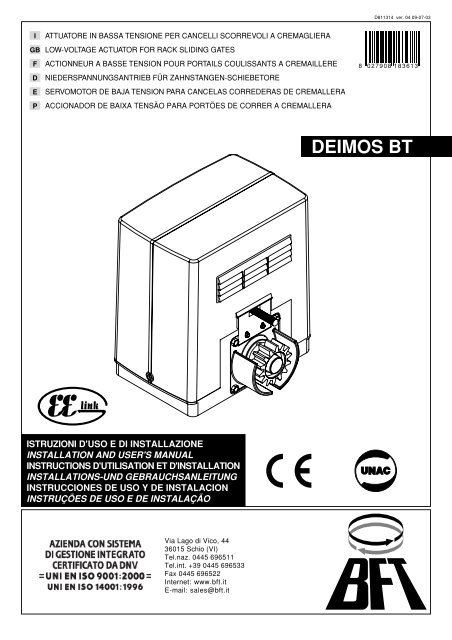 DEIMOS BT - BFT