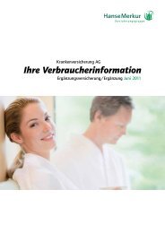 Ihre Verbraucherinformation - Hansemerkur