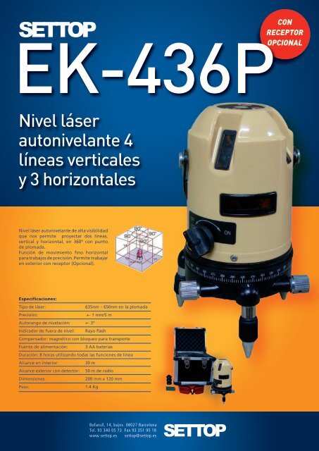 Settop EK-436P Ficha tÃ©cnica e Instrucciones de uso
