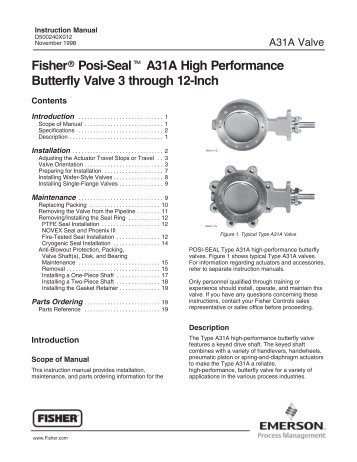 Posi-Seal Type A31A High Performance Butterfly Valve 3-12 Inch