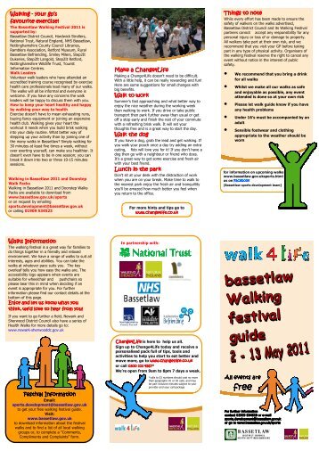 Walking Festival 2011 - Bassetlaw District Council