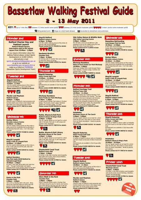 Walking Festival 2011 - Bassetlaw District Council