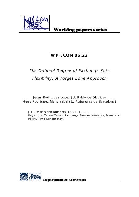 The optimal degree of exchange rate flexibility - Universidad Pablo ...