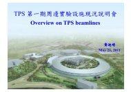 Overview on TPS beamlines