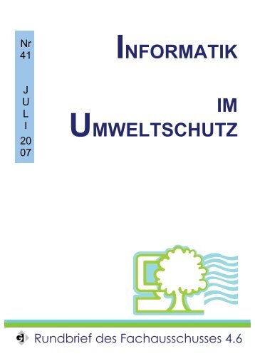 Fachausschuss 4.6 Informatik im Umweltschutz - EnviroInfo