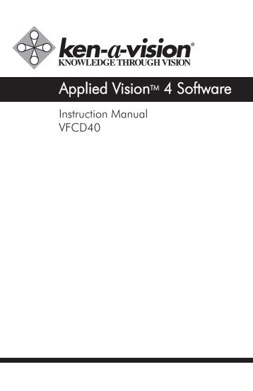 Applied VisionTM 4 Software - Ken-A-Vision