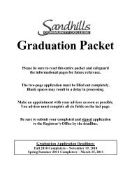 Graduation Packet - Sandhills Community College