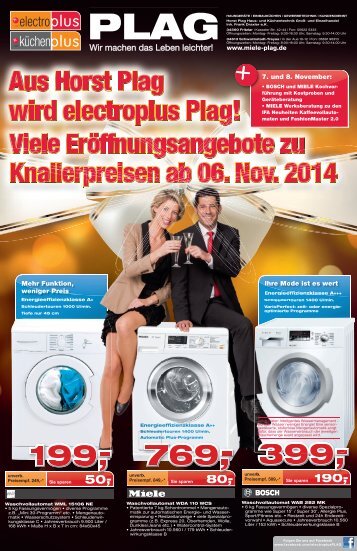 Prospekt aus Horst Plag wird electroplus PLAG! Viele Eröffnungsangebote zu Knallerpreisen ab 06. November_2014