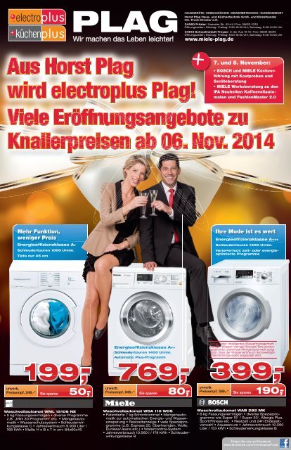 Prospekt aus Horst Plag wird electroplus PLAG! Viele Eröffnungsangebote zu Knallerpreisen ab 06. November_2014