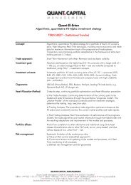 Fact Sheet - Quant.Capital Management GmbH