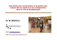 climatiques dans la ville de Ouagadougou - Webgarden
