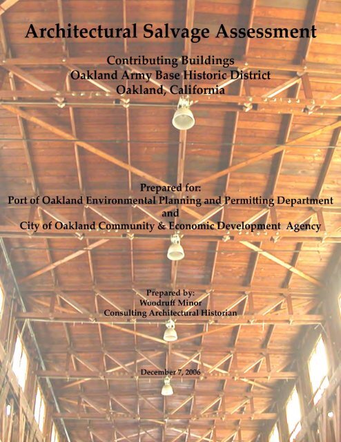 Architectural Salvage Assessment, Contributing ... - City of Oakland