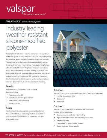 Product Data Sheet - Valspar Coil & Extrusion