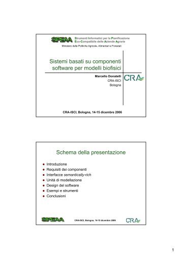 Sistemi software modulari per la simulazione - sipeaa