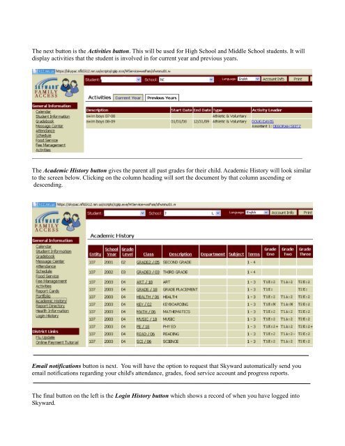 Skyward Family Access Tutorial - Plymouth School District