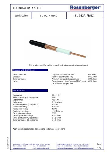 SL 012R FRNC - Rosenberger