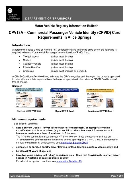 Commercial Passenger Vehicle Identity Cpvid Department Of Commercial Passenger Vehicle Identity Cpvid Department Of