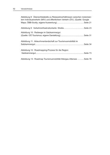 Diplomarbeit Roadmap zur Tourismusmobilität im Salzkammergut