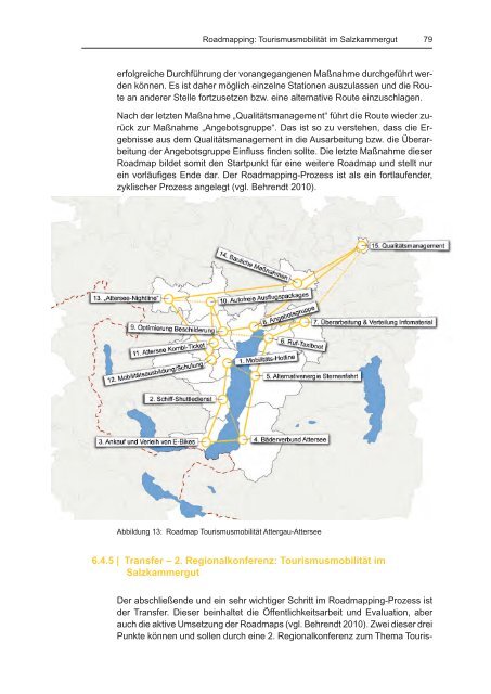 Diplomarbeit Roadmap zur Tourismusmobilität im Salzkammergut