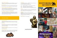 Skolprogram - Historiska museet