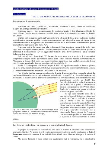 1sd il meridiano terrestre nella rete di eratostene - Reti per la ...