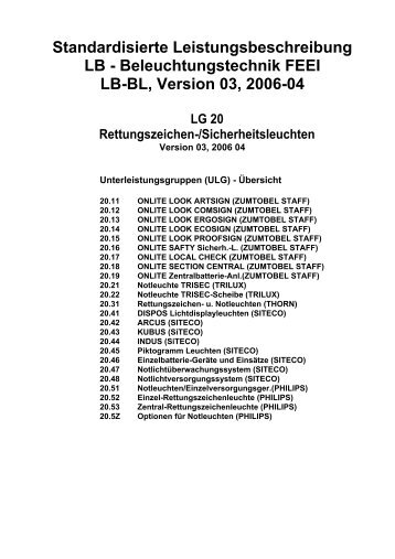 Standardisierte Leistungsbeschreibung LB ... - FEEI
