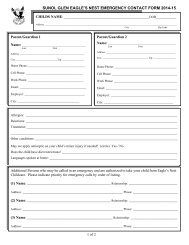 Parent Handbook for - Sunol Glen School