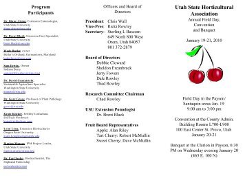 Utah State Horticultural Association Homepage