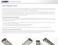 Download Pluggable Optics Datasheet - MRV Communications